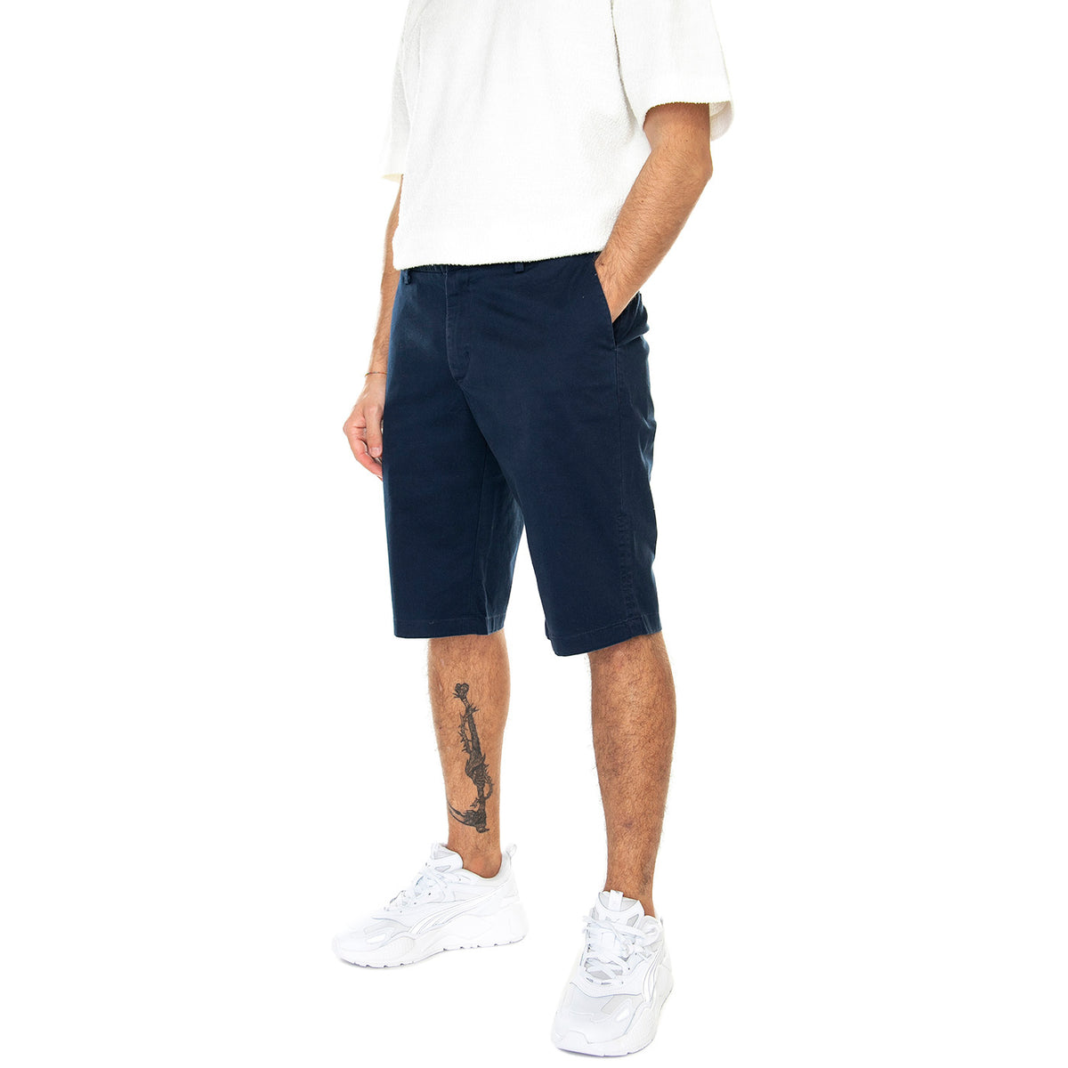 Signature Chino Short Dark Navy - Bermuda Uomo Blu Navy 65091-025 . BEN SHERMAN 