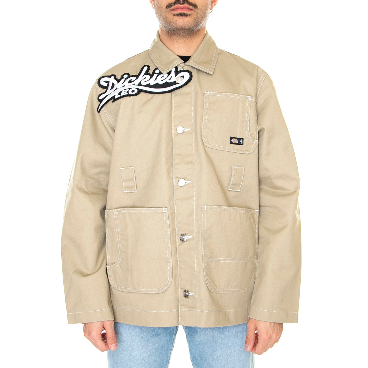 Leo x Dickies Jacket Khaki - Giacca Estiva Uomo Beige DK0A4XXOKHK1 . DICKIES 