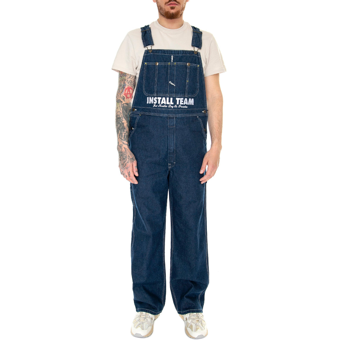 NYS Denim Bib Overall Indigo Blue - Salopette Uomo Denim Jeans Blu DK0A4Y46NB01 . DICKIES 