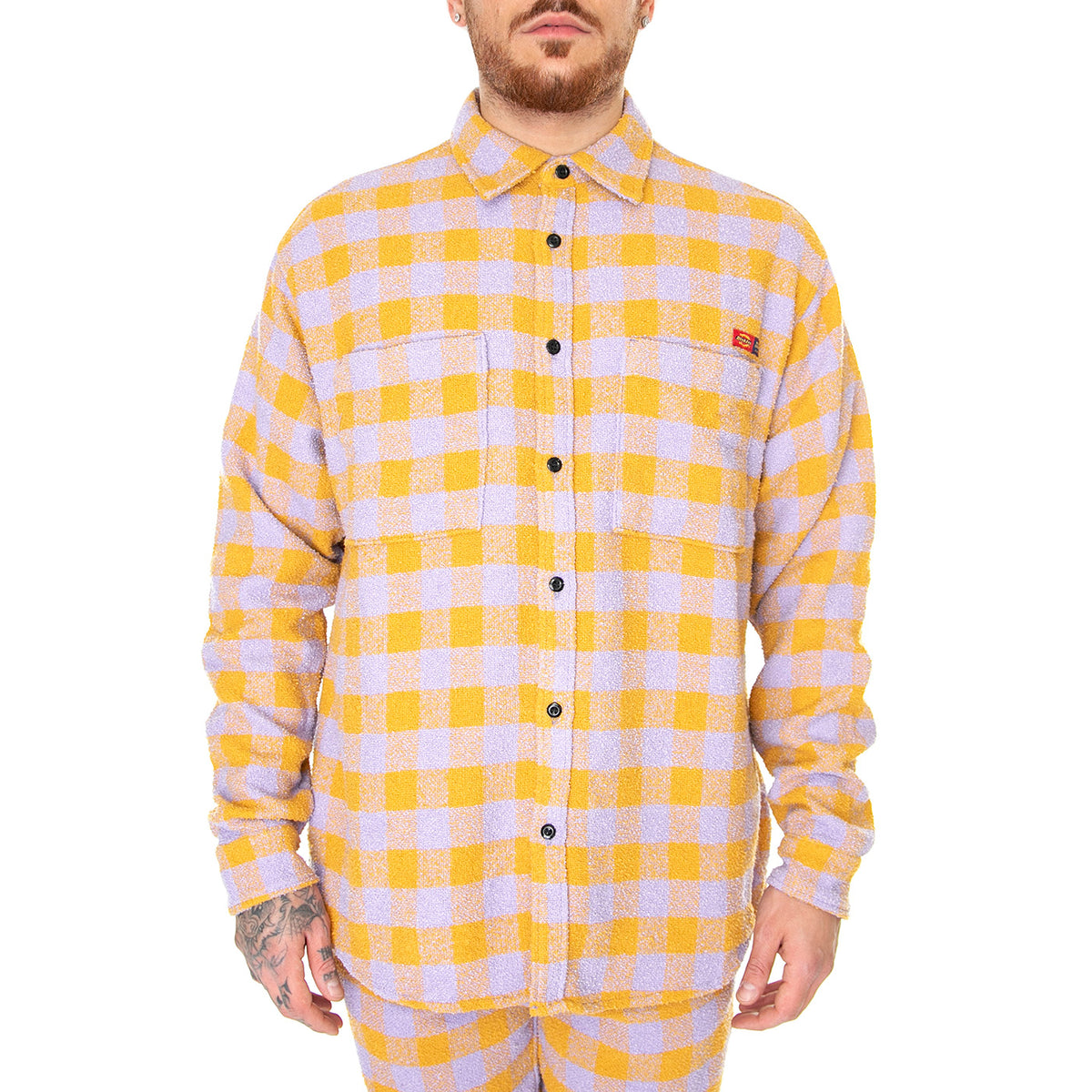 OC x DICKIES Tweed Shirt Lilac Check - Camicia Uomo Multicolore DK0A4Y4WE881 . DICKIES 