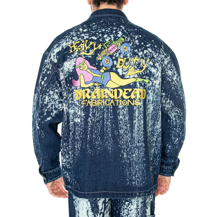 BD x DICKIES Gardening Jacket Bleached Denim - Giacca Uomo Blu Denim / Multicolore DK0A4YCQE971 . DICKIES 