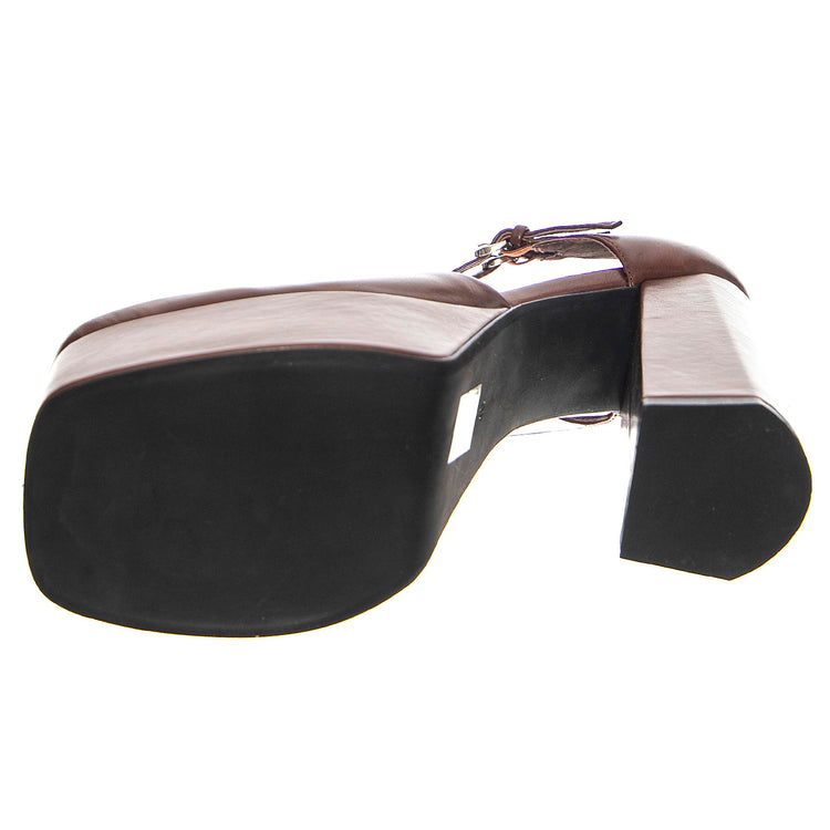 LEILA BROWN PATENT - Sandali Donna Marroni JCSR726PG-19-006-BRO . JEFFREY CAMPBELL 