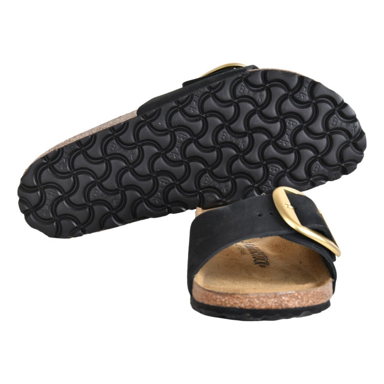 MADRID BIG BUCKLE BLACK NUBUCK LEATHER - Sandali Donna Neri 1023373 . BIRKENSTOCK 