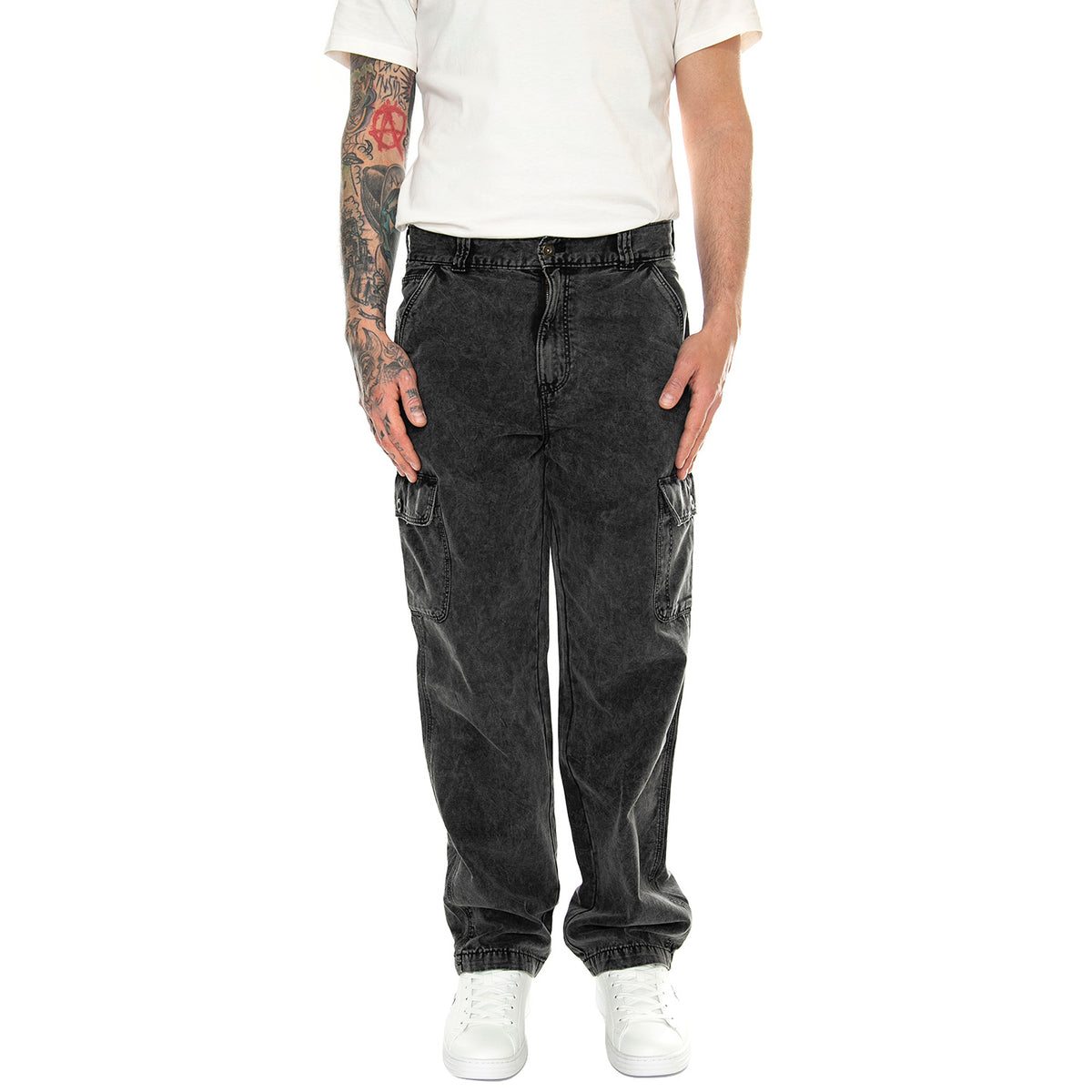 Newington Pant Double Dye / Acid Wash Black - Pantaloni Uomo Neri DK0A4YSBH861 . DICKIES 