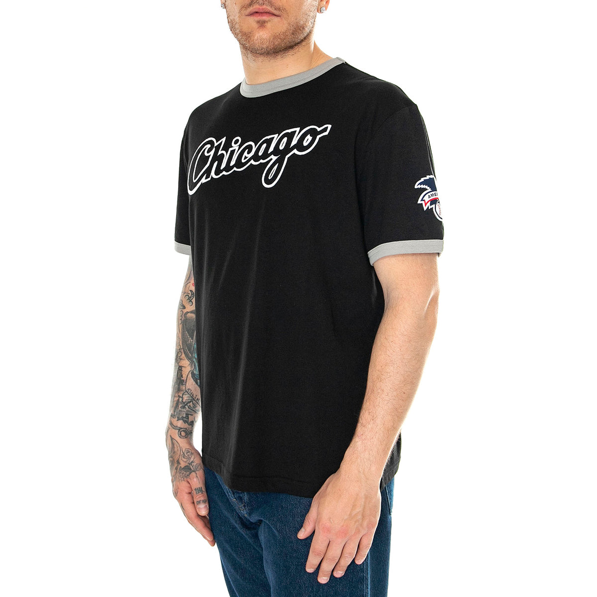 Chicago White Sox Fanatics Fundamental SS tee black/grey - Maglietta Girocollo Uomo Nera 01KR-2736-RX-EVK . FANATICS 