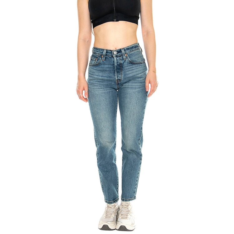 501 Crop Stand Off Dark Indigo Worn In - Pantaloni Denim Jeans Donna Blu 36200-0291 . LEVIS 