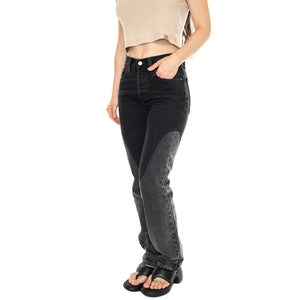 501 Original Chaps Off To The Ranch Black - Pantaloni Denim Jeans Donna Neri A7501-0000 . LEVIS 