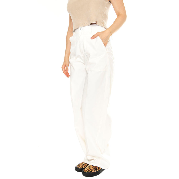 Obey Eugene Utility Pant Unbleached - Pantaloni Donna Bianchi 242020108-UBL . OBEY 
