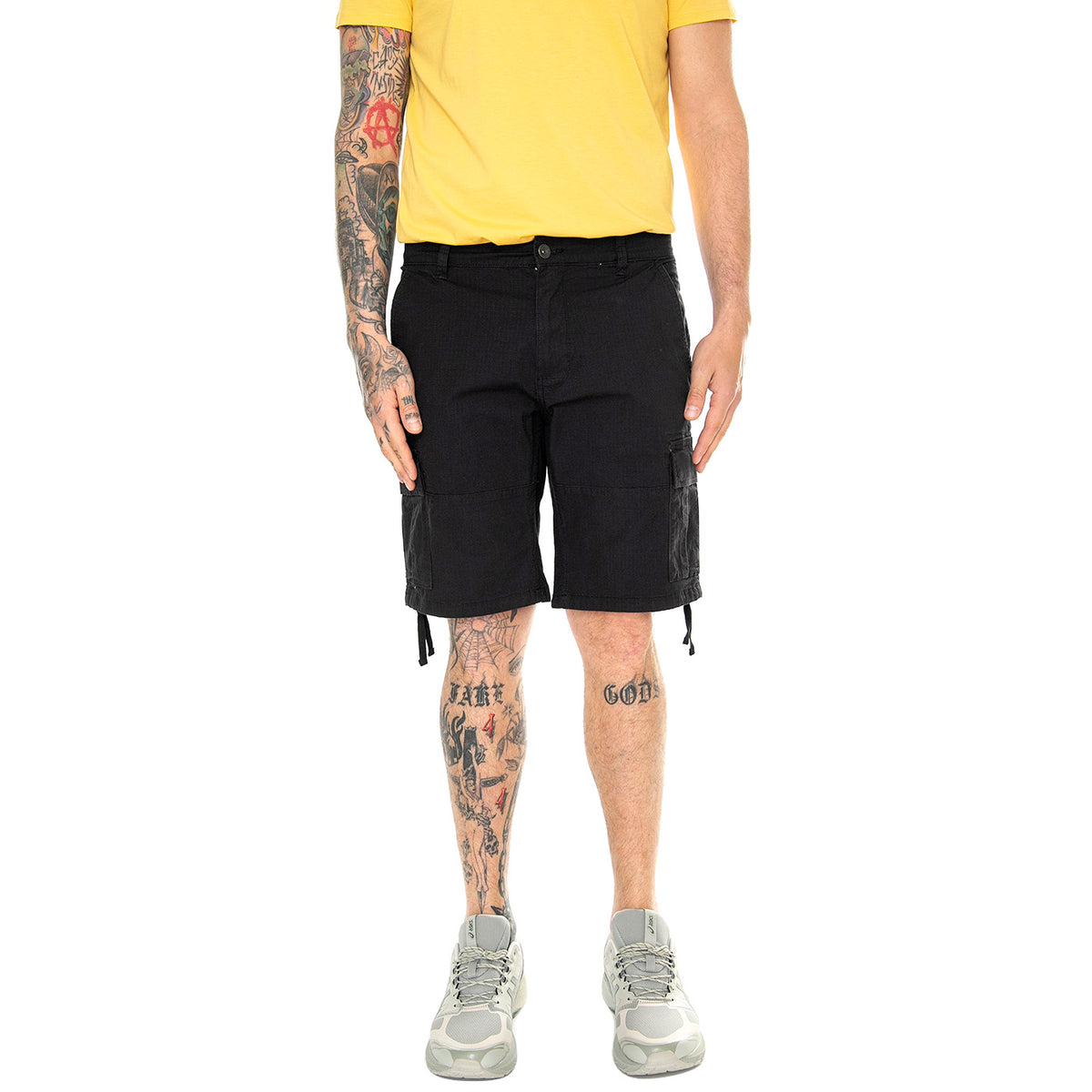 Onsray Life 0020 Ribstop Cargo Shorts CS Black - Bermuda Uomo Neri 22029901-Black . ONLY & SONS 