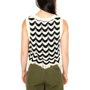 Top punto con flecos Zigzag - Top Donna Multicolore 41W/10700 . WILD PONY 
