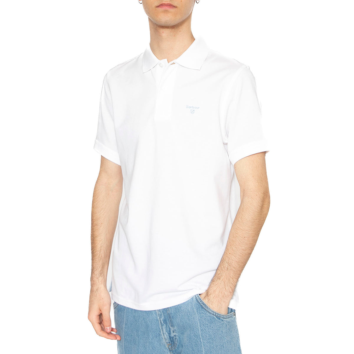 Lightweight Sposrt Polo Shirt White - Polo Uomo Bianca MML1367-WHITE . BARBOUR 