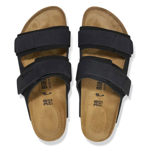 Uji black, Suede Leather/Nubuck - Sandali Uomo Neri 1024832 . BIRKENSTOCK 