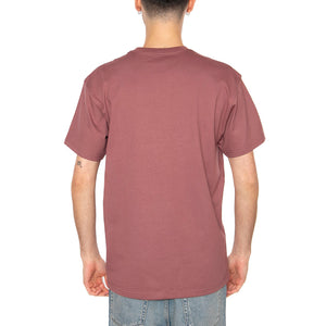 S/S Chase T-Shirt Dusky Pink / Gold - Maglietta Girocollo Uomo Viola I026391.2Q7XX . CARHARTT WIP 