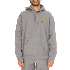 Hooded American Script Sweat Yosemite - Felpa con Cappuccio Uomo Grigia I028279.2LRXX . CARHARTT WIP 