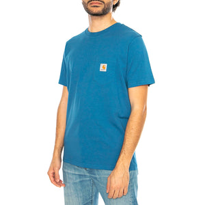 S/S Pocket T-Shirt Sodalite - Maglietta Girocollo Uomo Blu I030434.2LZXX . CARHARTT WIP 