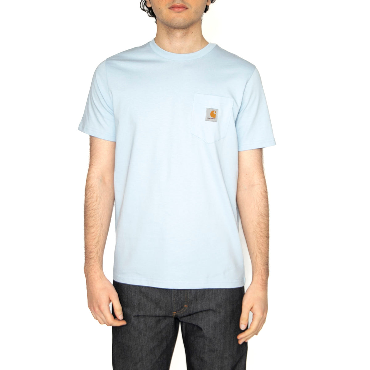 S/S Pocket T-Shirt Air Sky - Maglietta Girocollo Uomo Blu I030434.2P5XX . CARHARTT WIP 