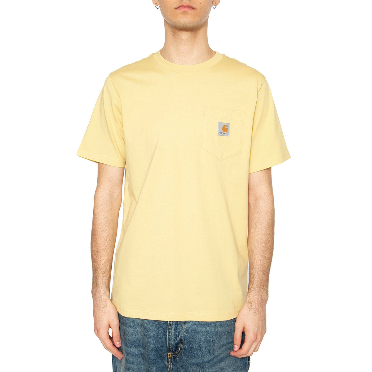 S/S Pocket T-Shirt Air Yellow - Maglietta Girocollo Uomo Gialla I030434.TMXX . CARHARTT WIP 