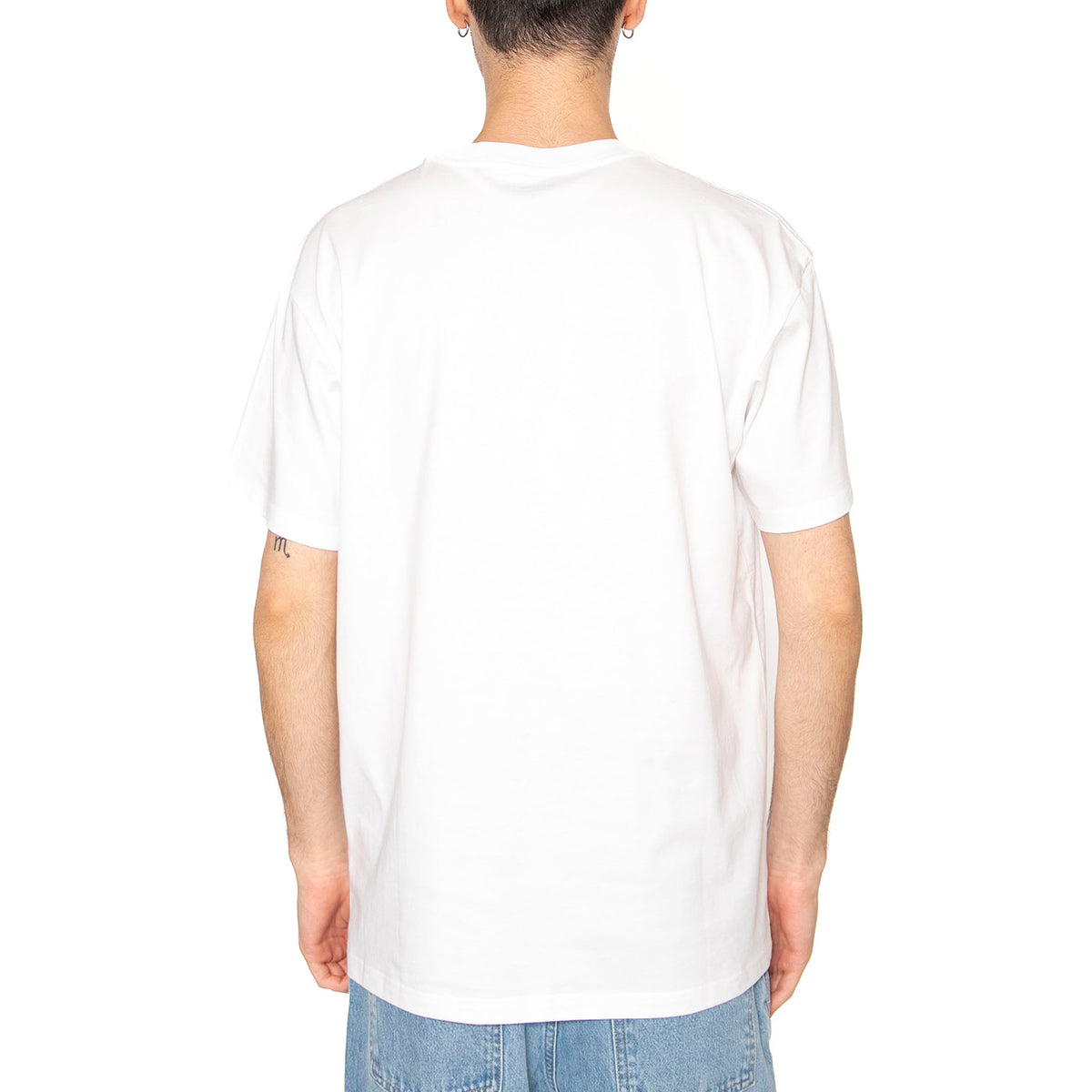 S/S Pocket Heart T-Shirt White / Black - Maglietta Girocollo Uomo Bianca I032128.00AXX . CARHARTT WIP 