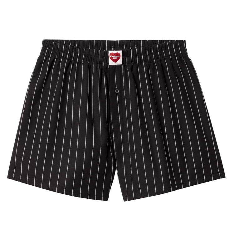 Cotton Boxer Seaton Stripe, Black / Wax - Boxer Uomo Neri I032355.2MBXX . CARHARTT WIP 