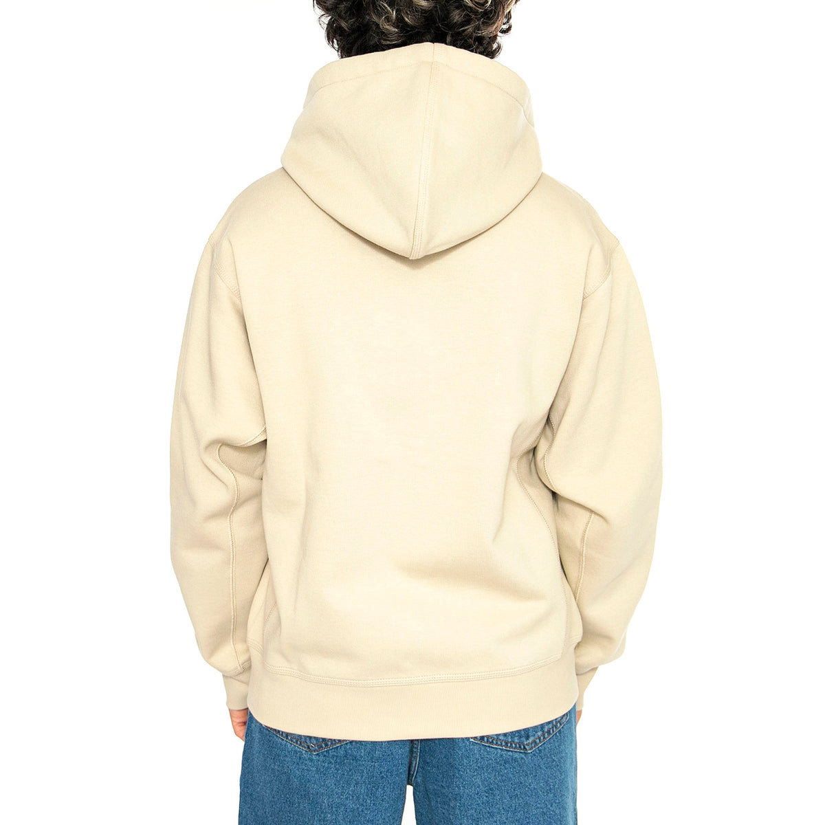 Hooded American Script Jacket Fleur De Sel - Felpa con Cappuccio e Ziip Uomo Beige I033063.2LPXX . CARHARTT WIP 