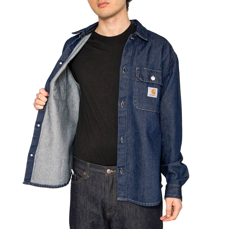 Harvey Shirt Jac Blue - Camicia Denim Jeans Uomo Blu I033346.0102 . CARHARTT WIP 