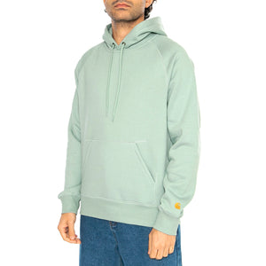 Hooded Chase Sweat Frosted Green / Gold - Felpa con Cappuccio Uomo Verde I033661.2O2XX . CARHARTT WIP 