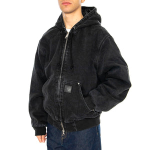 OG Active Rivet Jacket Black - Giacca con Cappuccio Uomo Nera I034316.8906 . CARHARTT WIP 