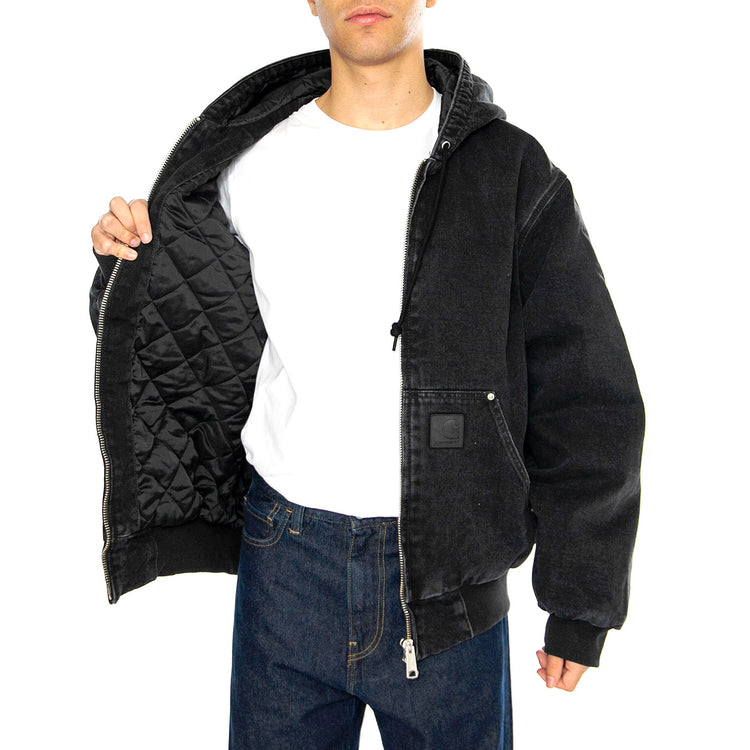 OG Active Rivet Jacket Black - Giacca con Cappuccio Uomo Nera I034316.8906 . CARHARTT WIP 