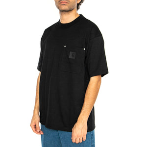 S/S Eldon Pocket T-Shirt Black - Maglietta Girocollo Uomo Nera I034365.89XX . CARHARTT WIP 
