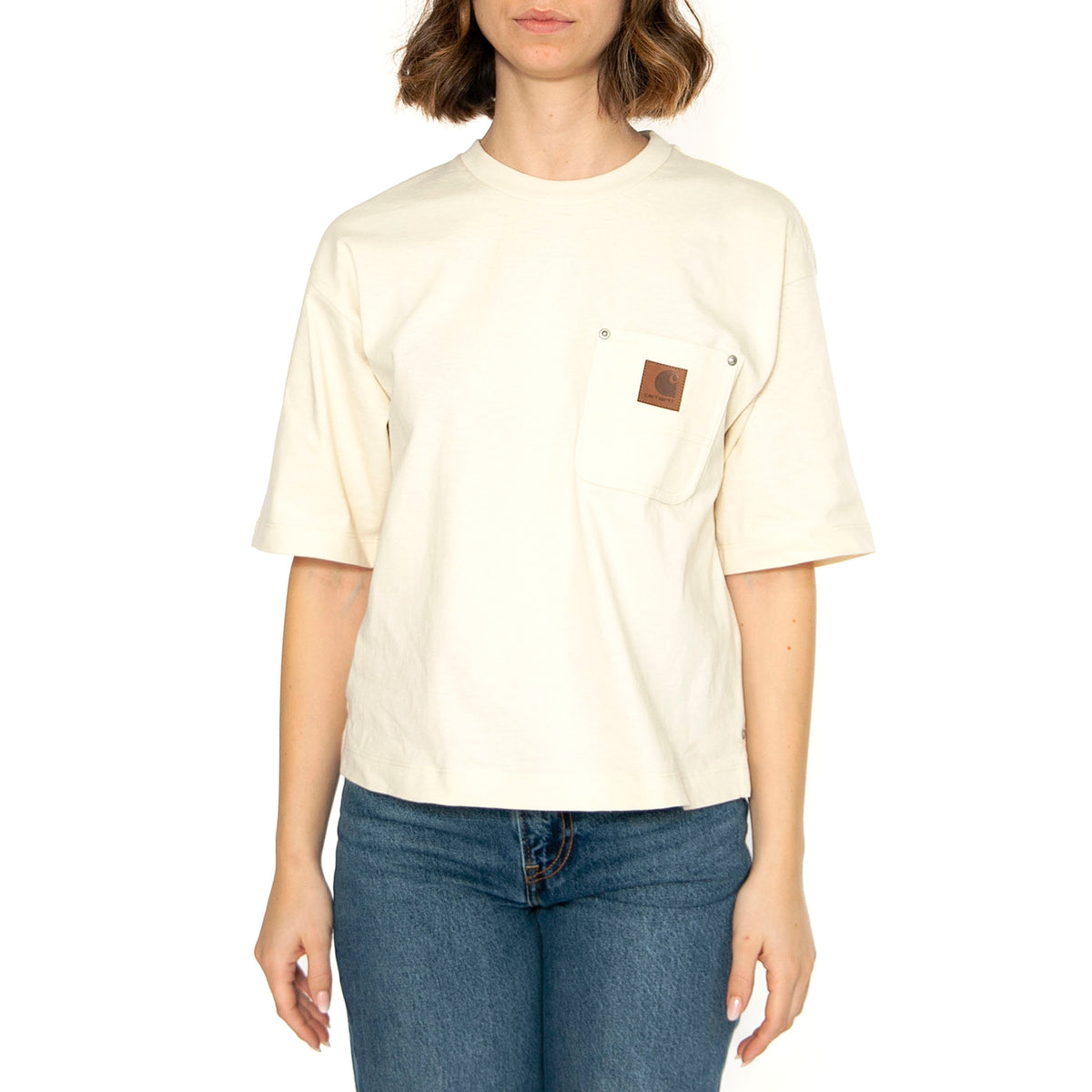 W' S/S Eldon T-Shirt Natural - Maglietta Girocollo Donna Beige I034376.05XX . CARHARTT WIP 