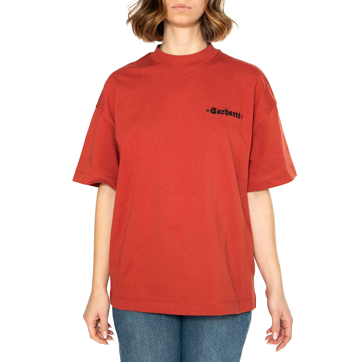 W' S/S Greatest Hits 02 T-S Vermillion / Black - Maglietta Girocollo Donna Rossa I034401.2NLXX . CARHARTT WIP 