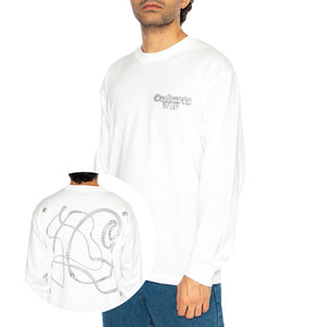L/S Chain Link T-Shirt White / Silver - Maglietta Girocollo Maniche Lunghe Uomo Bianca I034403.0YFXX . CARHARTT WIP 