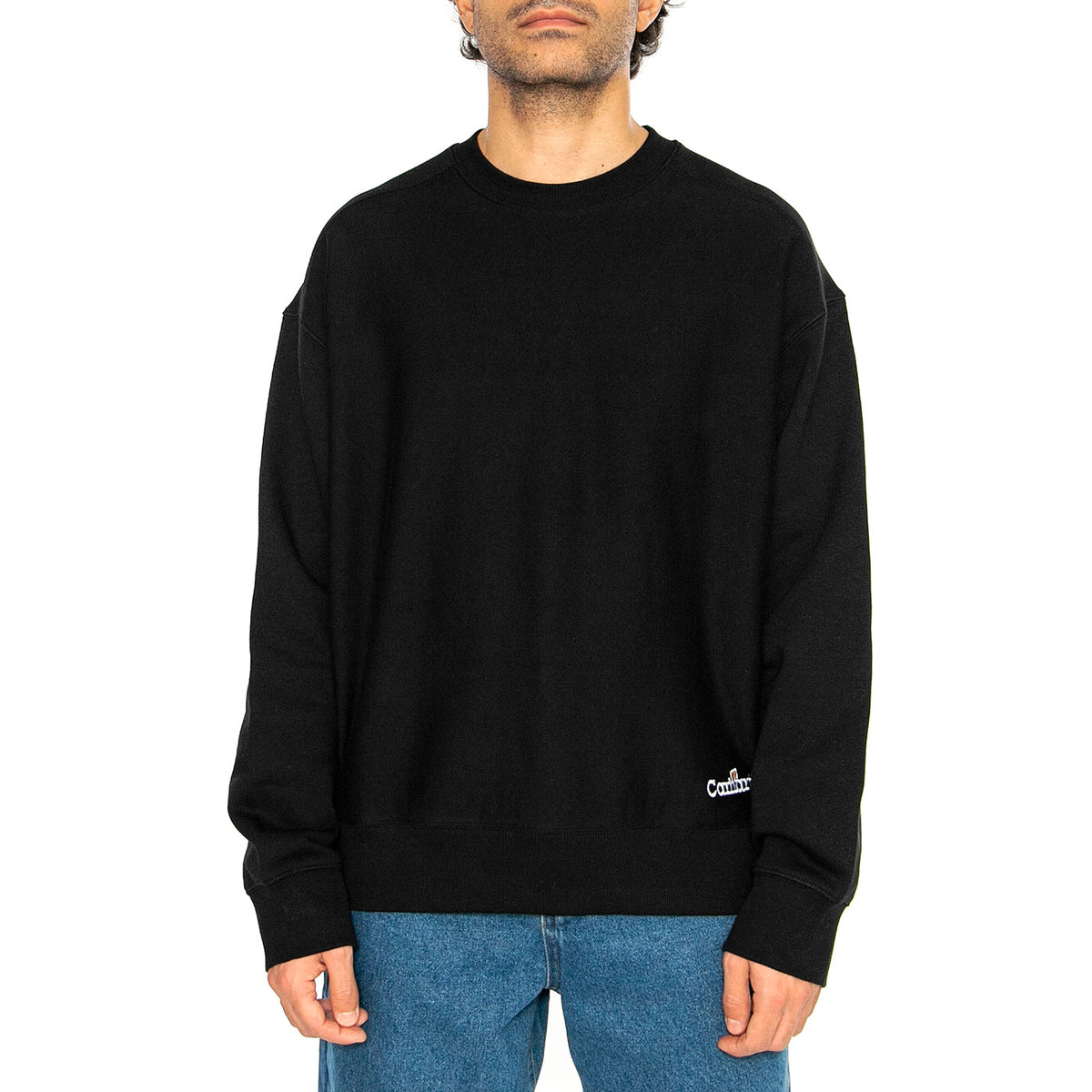 Label Script Sweat Black - Felpa Girocollo Uomo Nera I034429.89XX . CARHARTT WIP 
