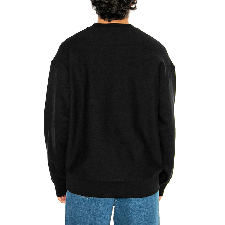 Label Script Sweat Black - Felpa Girocollo Uomo Nera I034429.89XX . CARHARTT WIP 