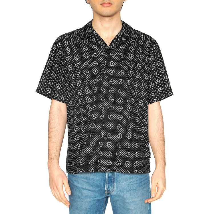 S/S Furoshiki Shirt Furoshiki Print, Black - Camicia Maniche Corte Uomo Nera I034549.2SQXX . CARHARTT WIP 