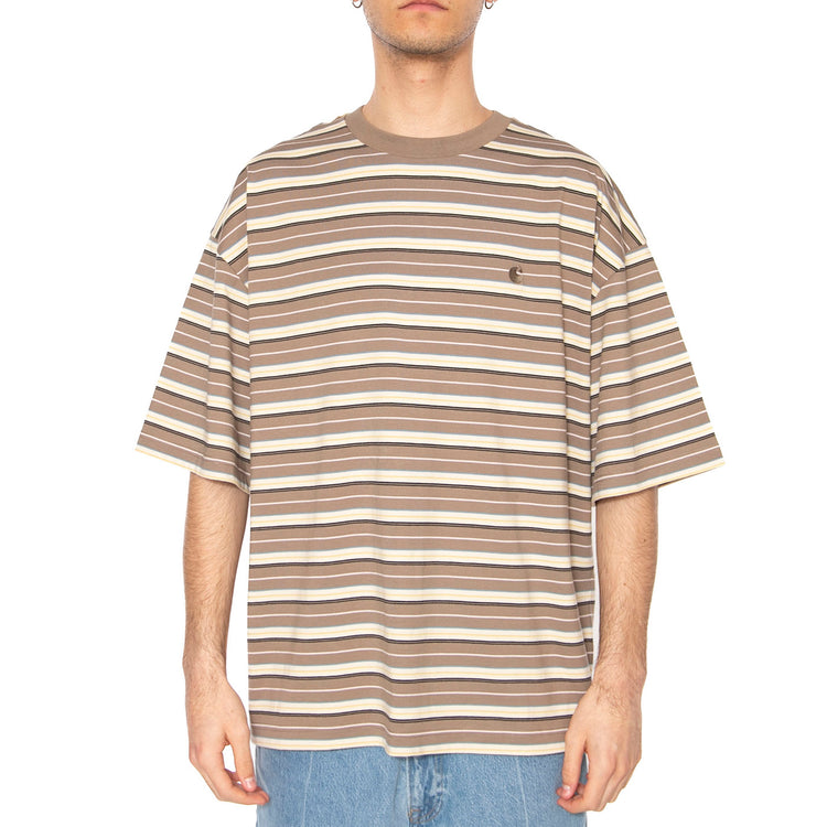 S/S Nathan T-Shirt Nathan Stripe, Branch - Maglietta Girocollo Uomo Multicolore I034640.2PZXX . CARHARTT WIP 