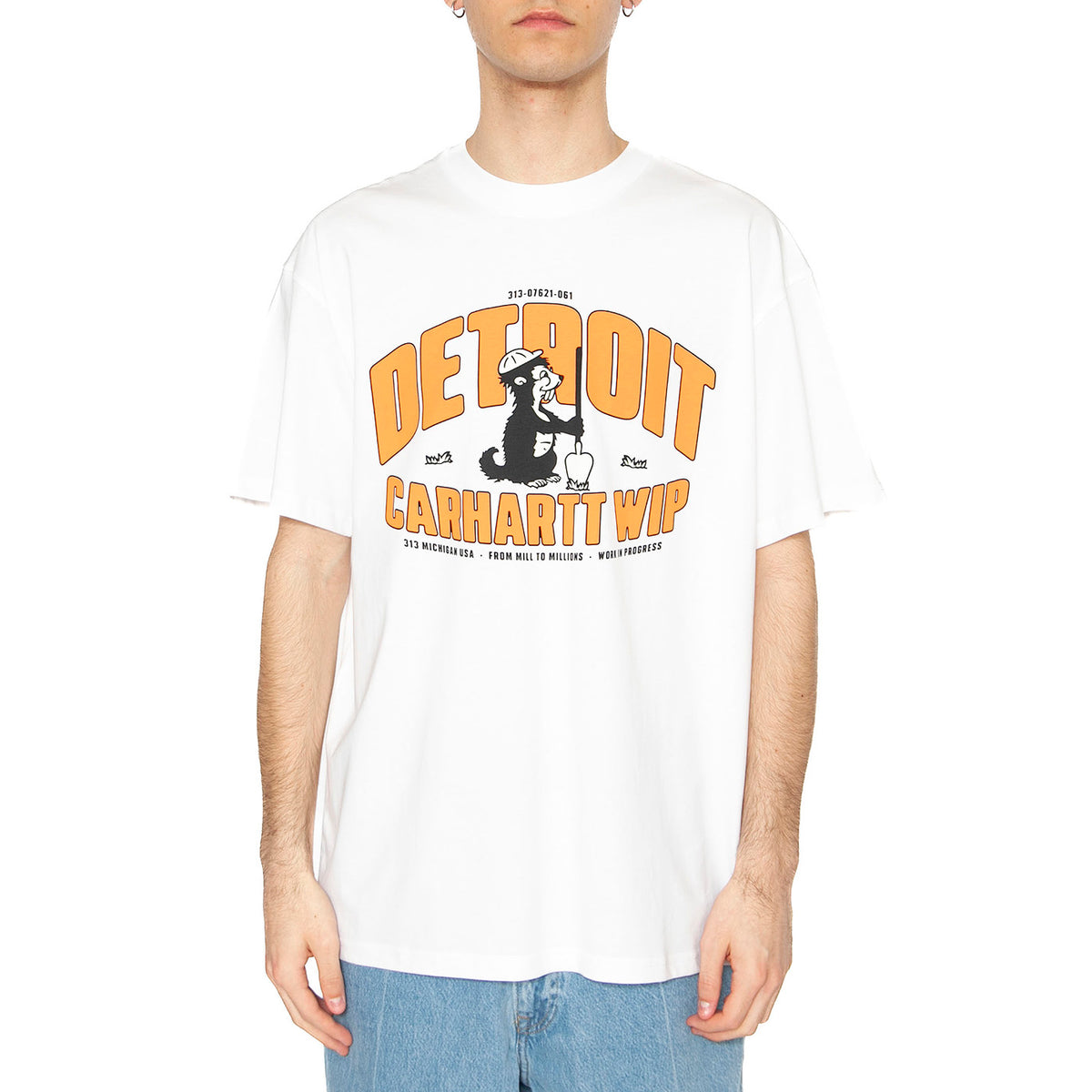 S/S Underground T-Shirt White - Maglietta Girocollo Uomo Bianca I034642.02XX . CARHARTT WIP 