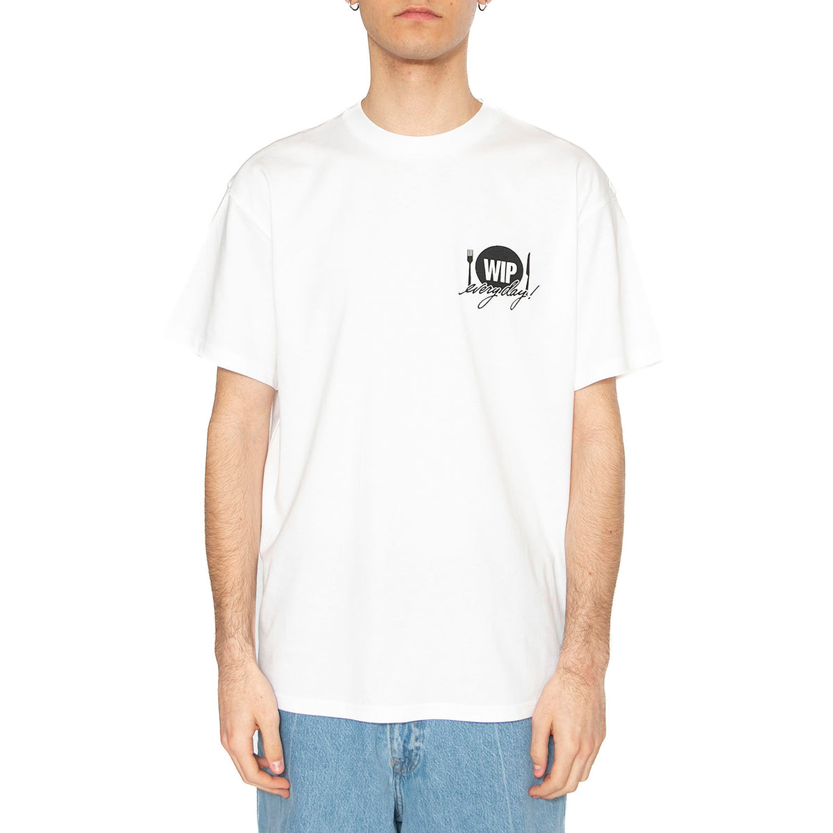 S/S Catalogue T-Shirt White / Black - Maglietta Girocollo Uomo Bianca I034644.00AXX . CARHARTT WIP 