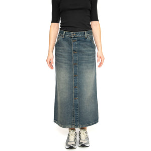 W' Marvin Skirt Blue - Gonna Longuette Denim Jeans Blu I034647.014Q . CARHARTT WIP 