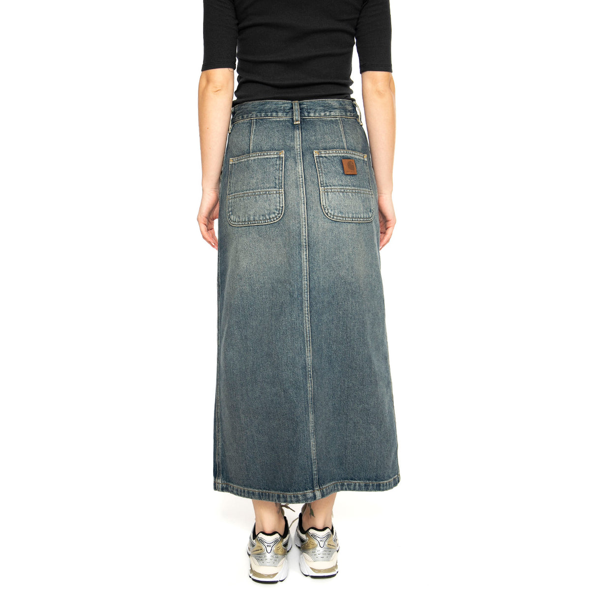W' Marvin Skirt Blue - Gonna Longuette Denim Jeans Blu I034647.014Q . CARHARTT WIP 