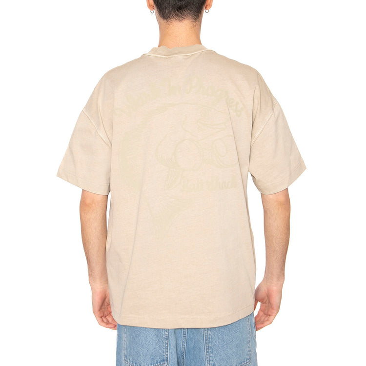 S/S Bait Shack T-Shirt Wall - Maglietta Girocollo Uomo Beige I034660.G1GD . CARHARTT WIP 