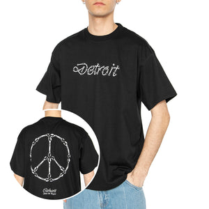 S/S Peace And Work T-Shirt Black / White - Maglietta Girocollo UomoNera I034763.0D2XX . CARHARTT WIP 