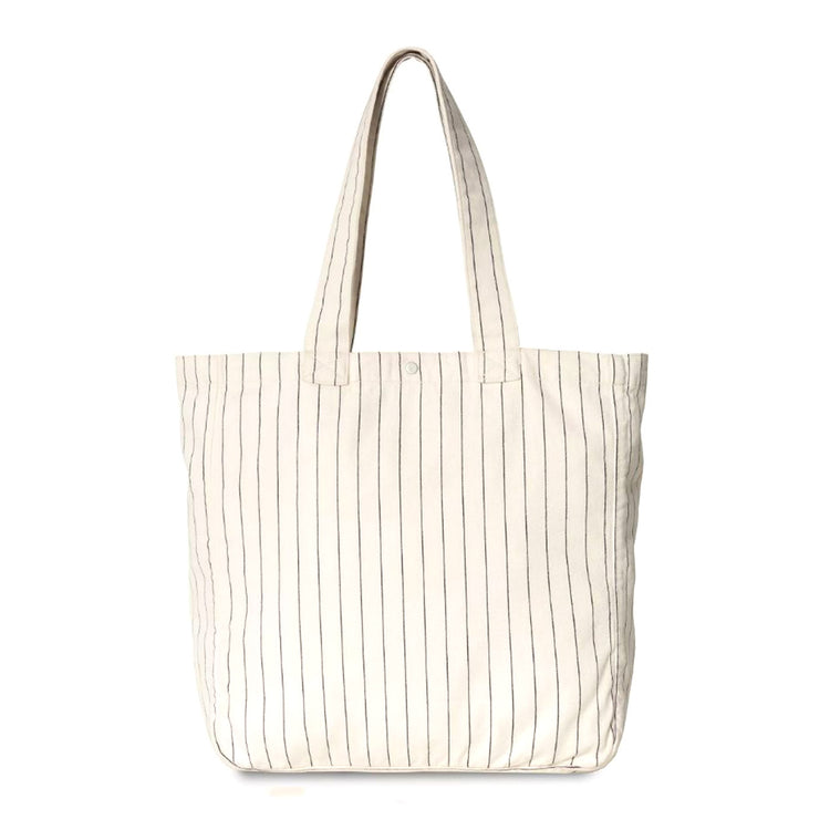 Hendry Tote Seaton Stripe, Wax / Dark Navy - Borsa Shopping Bag Bianca I034788.2RM02 . CARHARTT WIP 