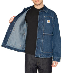 OG Double Front Jacket Blue - Giacca Denim Jeans Uomo Blu I034866.0106 . CARHARTT WIP 
