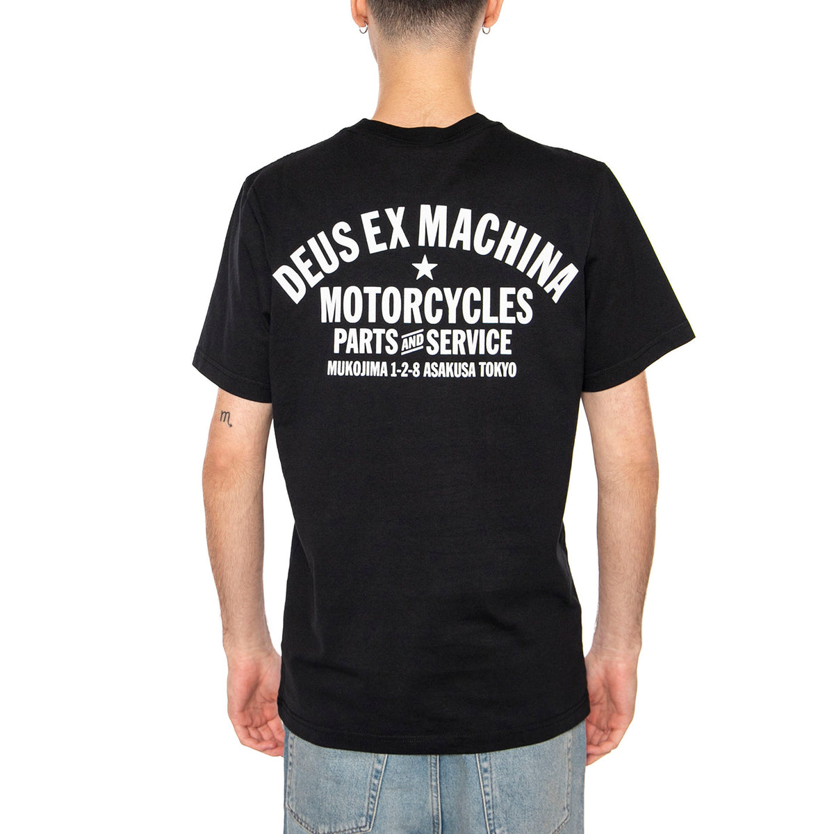 Tokyo Address Black  Maglietta Girocollo Uomo Nera T_DMW41808R_BLK . DEUS EX MACHINA 