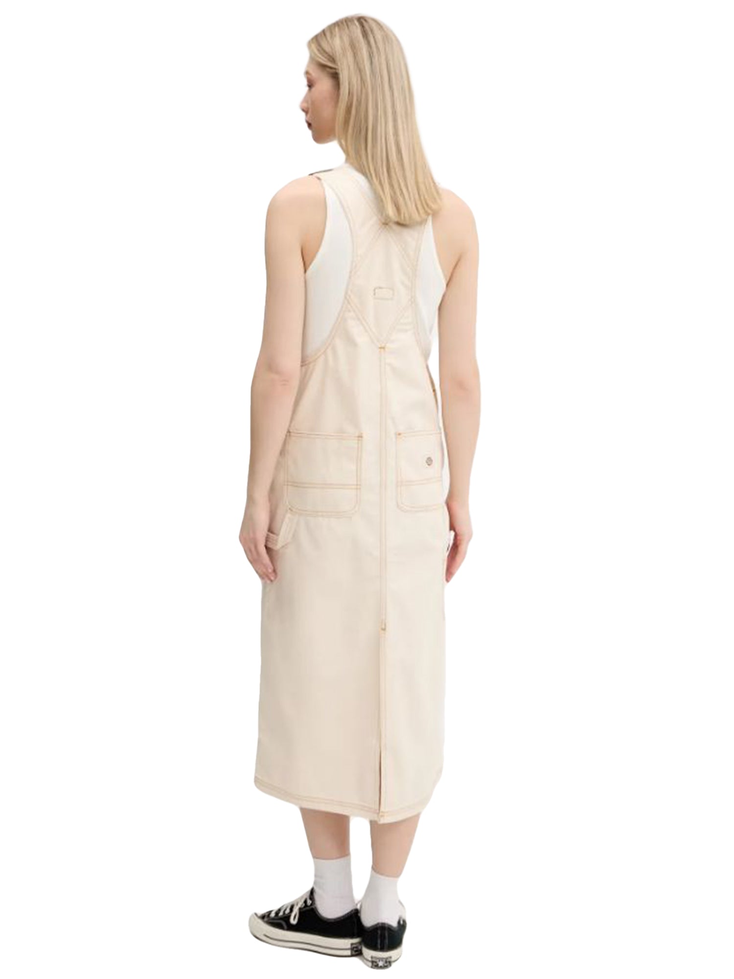 DICKIES BIB LONG OVERALL DRESS W WHITECAP GRAY - Salopette Donna Grigio Chiaro DK0A4Z6TF901 . DICKIES 