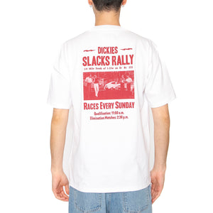 Slacks Rally SS Tee White - Maglietta Girocollo Uomo Bianca DK0A4Z8U0WH1 . DICKIES 