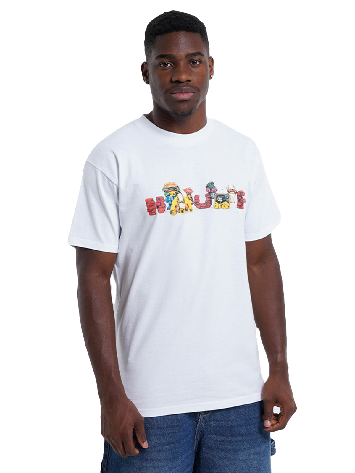 HUF HAVECOOTH T-SHIRT WHITE - Maglietta Girocollo Uomo Bianca TS02408 . HUF 