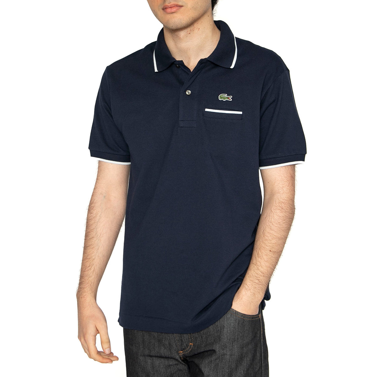 Maglietta M/C HHW Polo Shirt Blue - Polo Uomo Blu PH9838-HHW . LACOSTE 