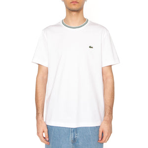 T-Shirt 001 White - Maglietta Girocollo Uomo Bianca TH9903-001 . LACOSTE 